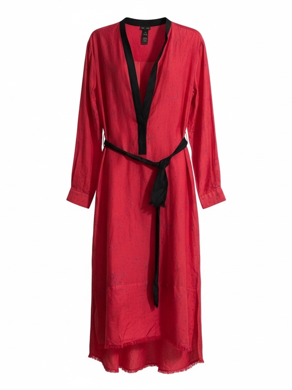 Proenza Schouler Splatter Print Fringe Shirtdress